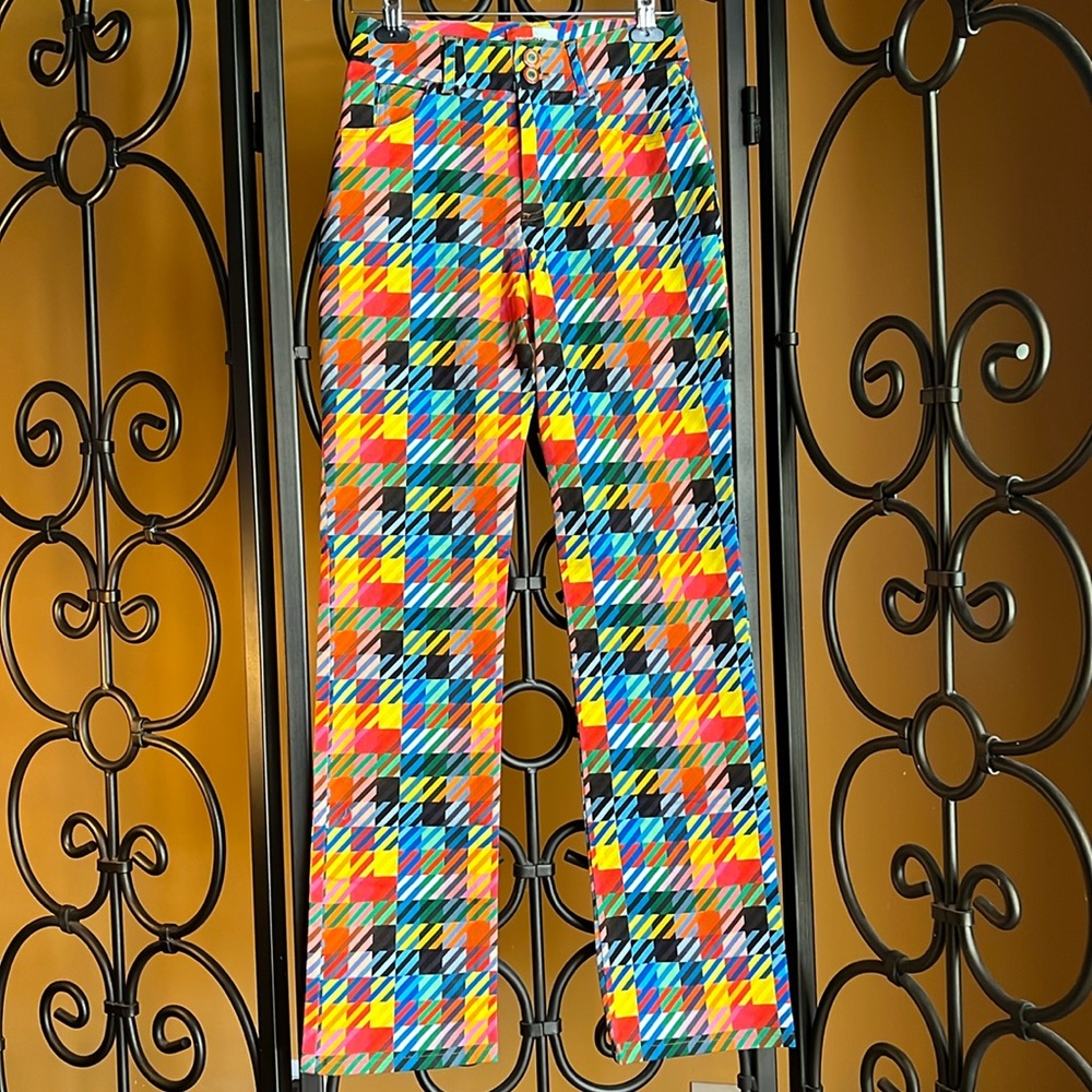 BRUCE GLEN Love Check Flare Jeans